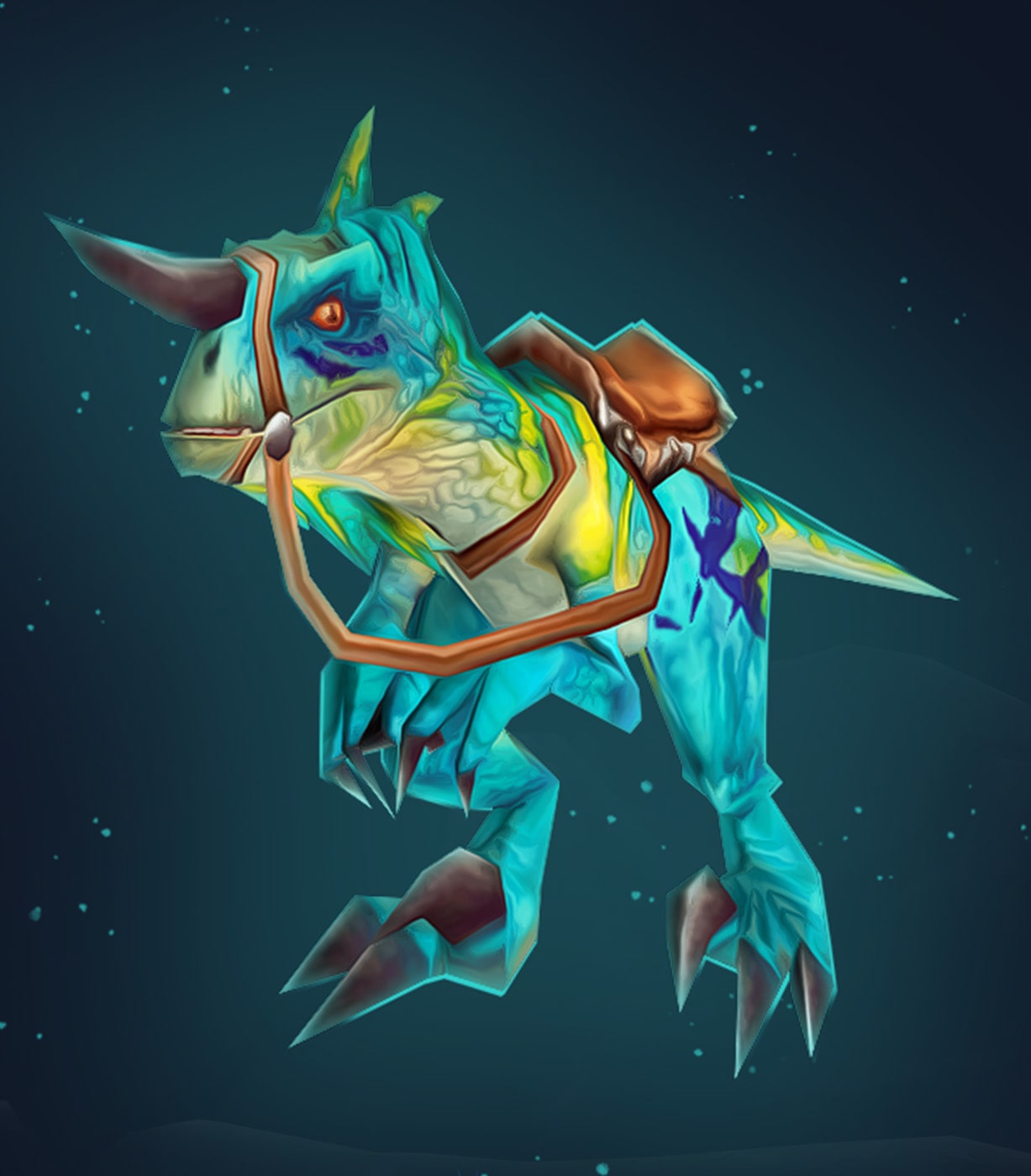 Whistle Of The Turquoise Raptor Mount